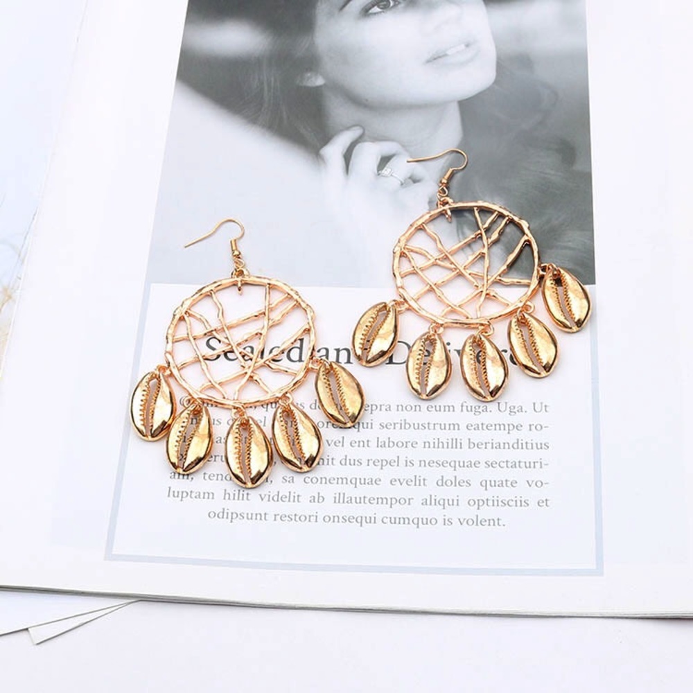 New gold bohemian earrings